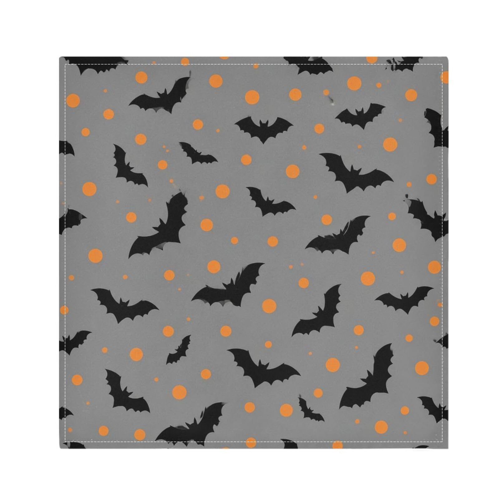 Ttgoth Halloween Bats Cloth Napkin Set of 6 Washable & Reusable Dinner Napkins for Dining Table, Banquets, Wedding, Party, 50x50 cm