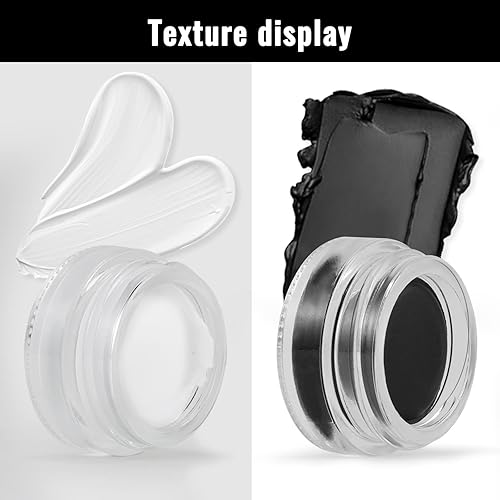 Miniatura 3 de Erinde Delineador de ojos de gel negro, gel delineador de ojos crema impermeable de larga duración, pigmentos de alta intensidad a prueba de