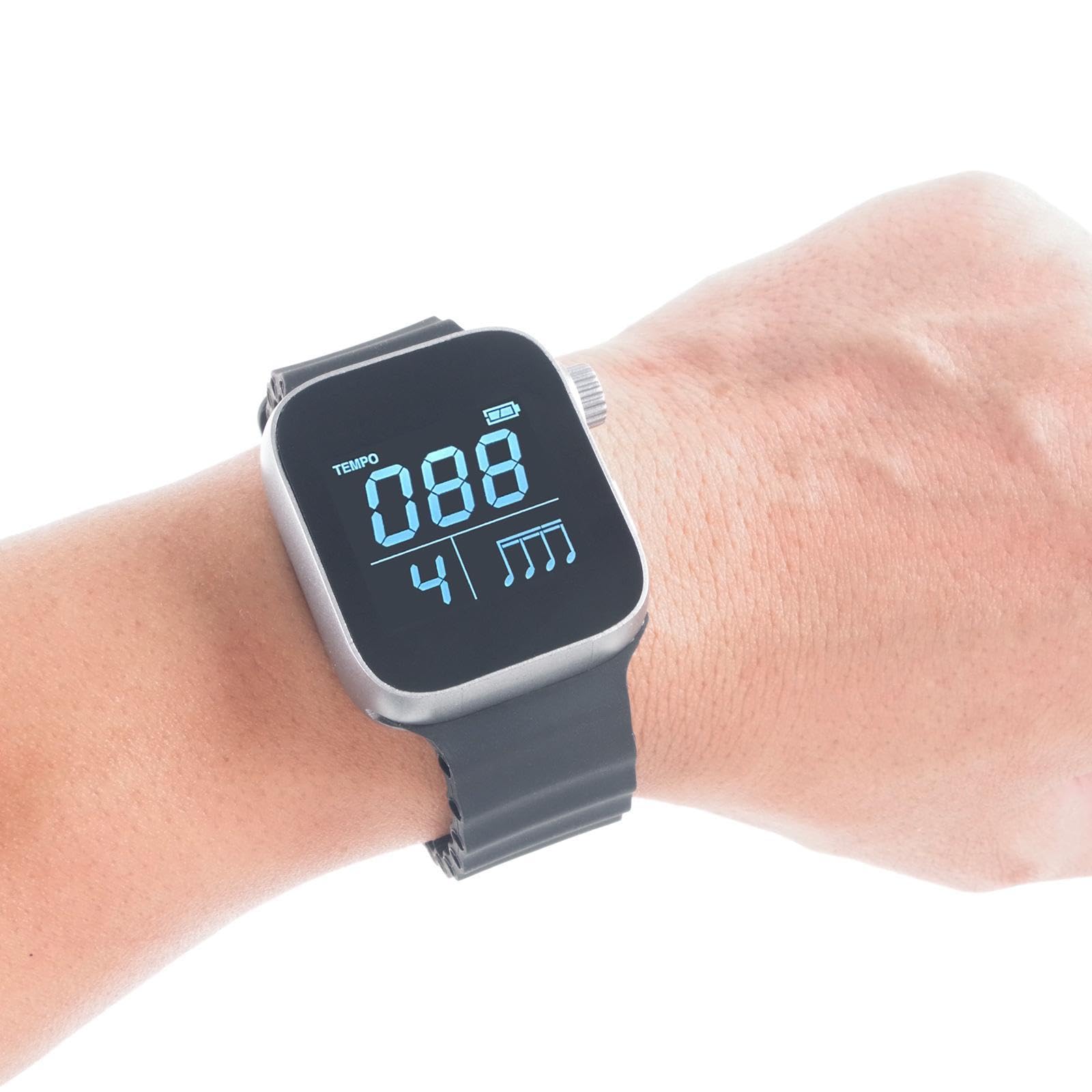 LOVIVER Montre Métronome Portable, Montre Métronome à Vibrations Volume Réglable, Battement Tap Beat Tempo Métronome Électronique pour Batterie Piano
