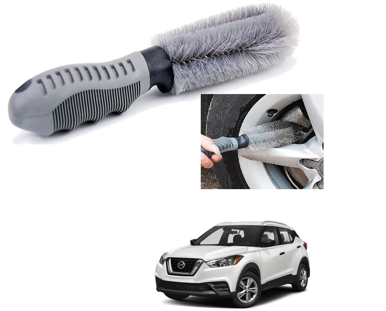 Auto Addict Car Alloy Wheel Cleaner Brush Tyre Rim for Nissan Kicks-image-11