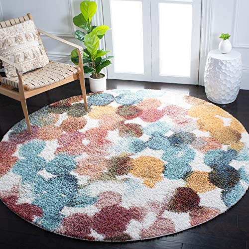 SAFAVIEH Calista Collection �G���A���O - 3�t�B�[�g���E���h�A���b�h&�u���[�A���ۓI�ȃf�U�C���A���������Ȃ�&�������ȒP�A����1�C���`�A���r���O���[���A�_�C�j���O�A�Q���ɍœK(CAL118Q)