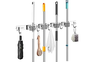 Mop and Broom Holder: Wall-Mounted Organization Solution