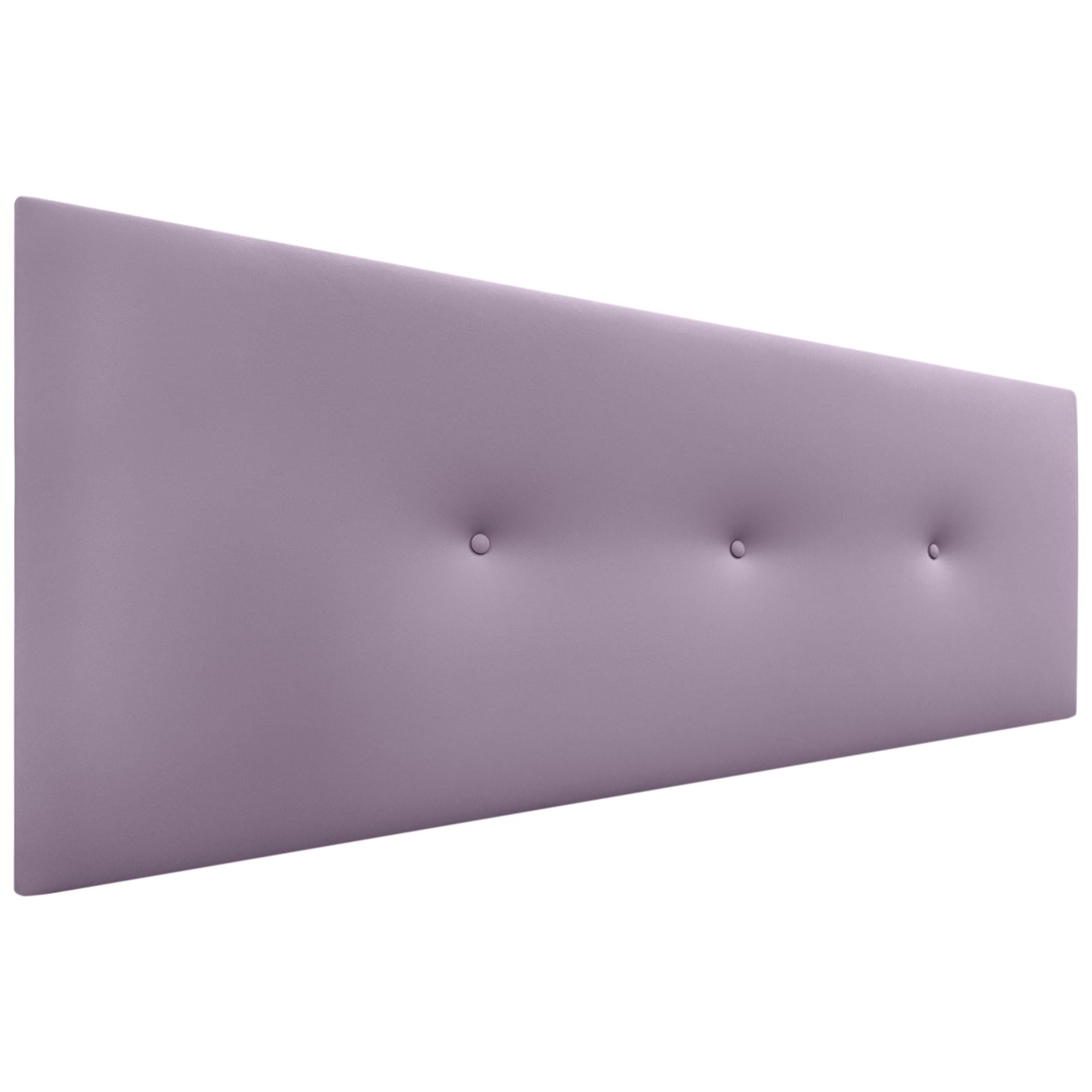 DHOME Cabecero de Polipiel o Tela Acualine Liso con Botones Tapizado de Alta Gama Cabezal Lujo Cama Dormitorio Moderno Acolchado (Polipiel Lila, 135x50cm (Camas 120/135/140))