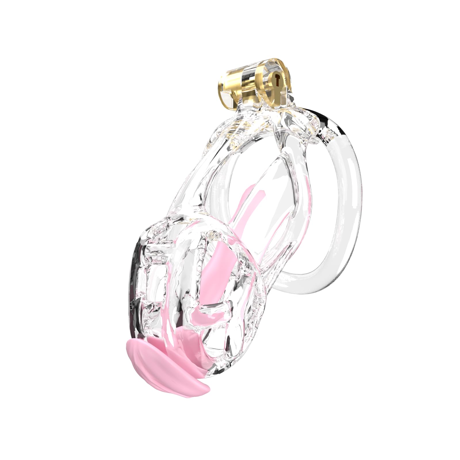 Transparent Cobra Chastity Device 1.0 3D Printed Discreet Packaging M Transparent