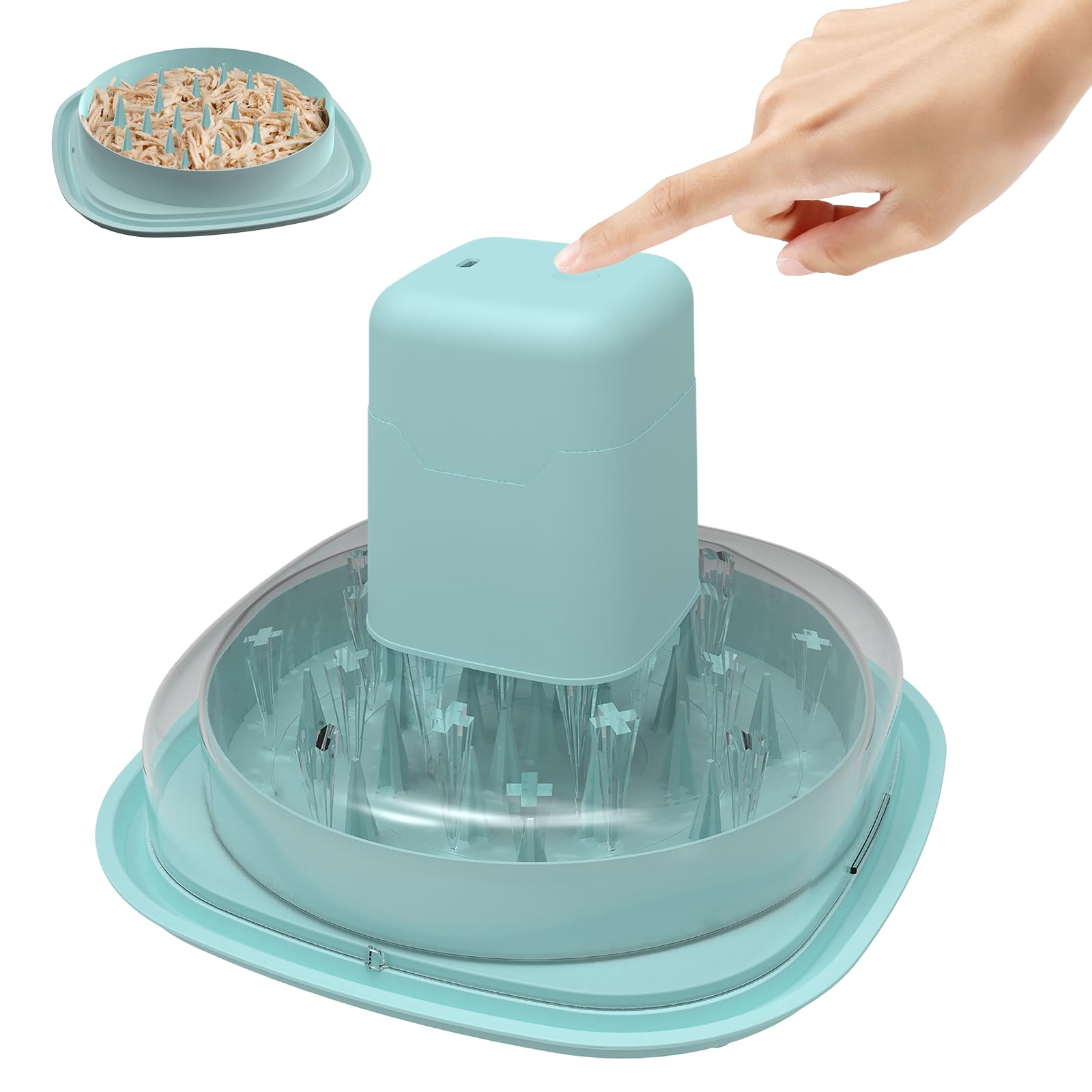 Electric Chicken Shredder, Heavy Duty Chicken Breast Shredder Machine More Effective, Quick Chicken Shredding Tool Twist, Professional Lager Chicken Shredder Bowl Dishwasher Safe(BPA Free / 2023 New)