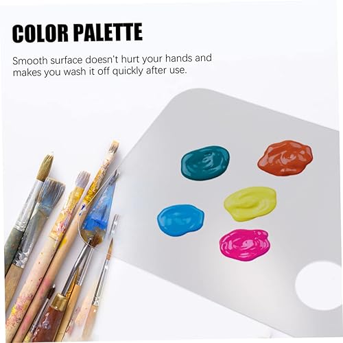 VICASKY 1Set Acrylic Cosmetic Palette with Makeup Spatulas for Mixing Foundation Lipstick Eyeshadow Nail Polish Lightweight Portable for Professionals Amateurs