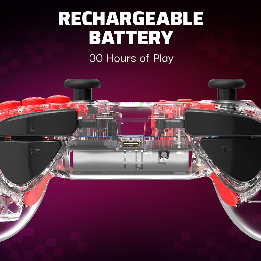 PDP REALMz™ Wireless Nintendo Switch Pro Controller, Rechargeable LED, Licensed for Nintendo Switch|Lite|OLED: Sonic Shadow Space Colony ARK (with Full Motion Controls)