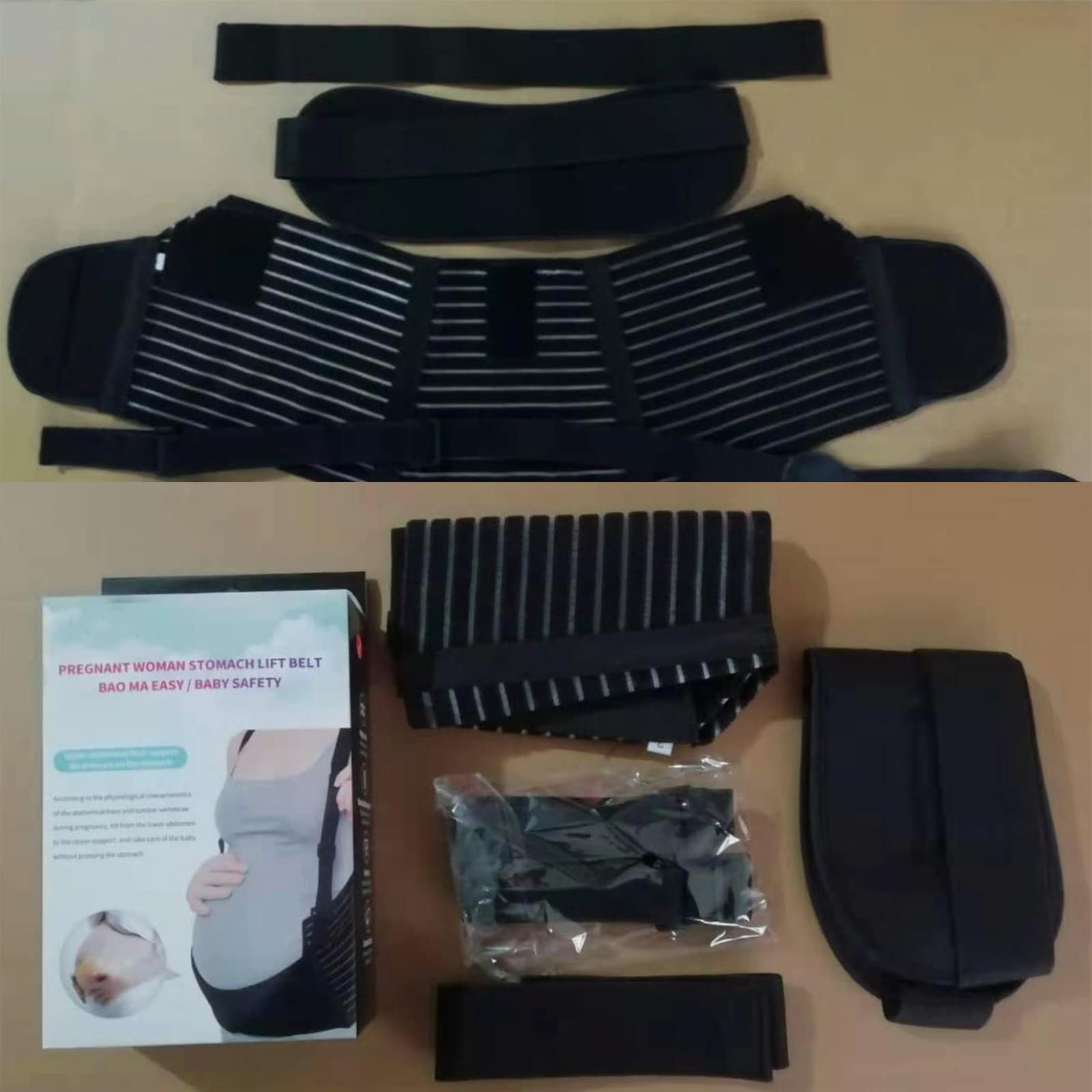 Cintura di maternità, legante Addominale Traspirante, Cintura di maternità di Supporto alla Gravidanza, Doppio Supporto per Schiena/Addominale, Tracolla Lombare Regolabile,XXL (M)