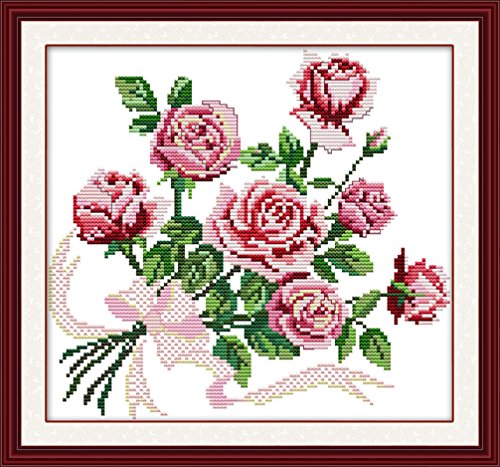 LovetheFamily クロスステッチキット DIY 手作り刺繍キット 正確な図柄印刷クロスステッチ 家庭刺繍装飾品 11CT ( インチ当たり1