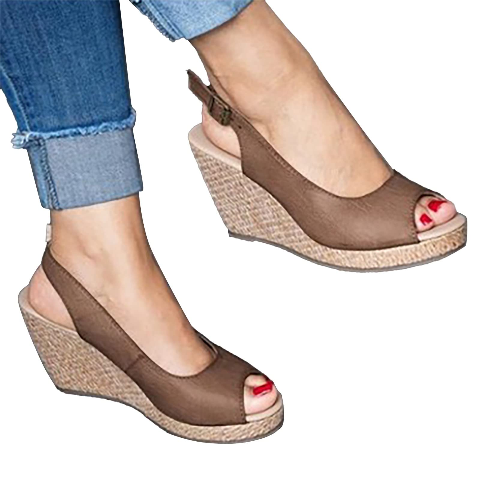 Generico Sandales De RandonnéE Femme Confortables LéGèRes AntidéRapantes Semelle Souple Respirantes Chaussures Femme éTé éLéGantes Mules OrthopéDiques Pieds Larges Ville Usage Quotidien