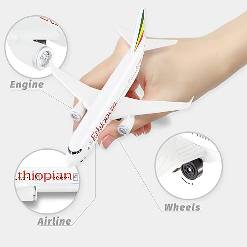 Miniatura 2 de Avión modelo de avión de Etiopía para colección y regalos