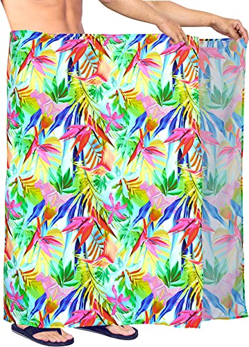 HAPPY BAY Men's Summer Swim Trunk Swimwear Beach Wrap Pareo Beachwear Sarong