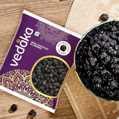 Image of Amazon Brand - Vedaka Dried Sweetened Blueberries | 100 Gram | Whole | No Added Preservatives
