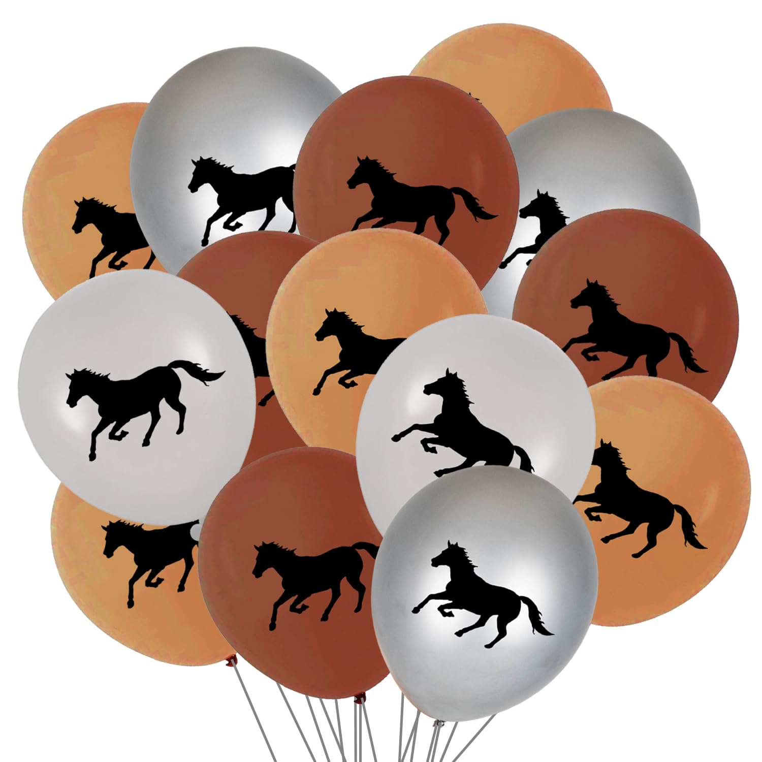 48 Pieces Horse Themed Party Balloons - Horse Racing Animal Derby Horse Themed Cowboy Baby Shower Birthday Party Supplies Decorations Favors Party