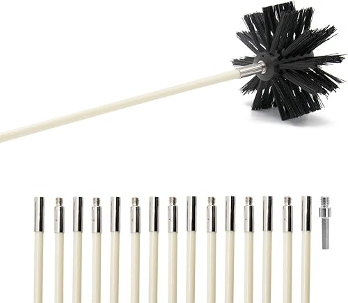 Miniatura 8 de Kit limpiador de ventilación de secadora, removedor de pelusas, varillas de nailon fuertes flexibles y reutilizables que se extienden hasta 20 pies,