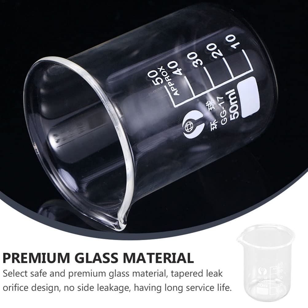 Juego cilindros matraz vaso 9 piezas, matraz vidrio científico, cilindros graduados, vasos medidores transparentes para suministros laboratorio, 50 ml, 100 ml, 250 ml