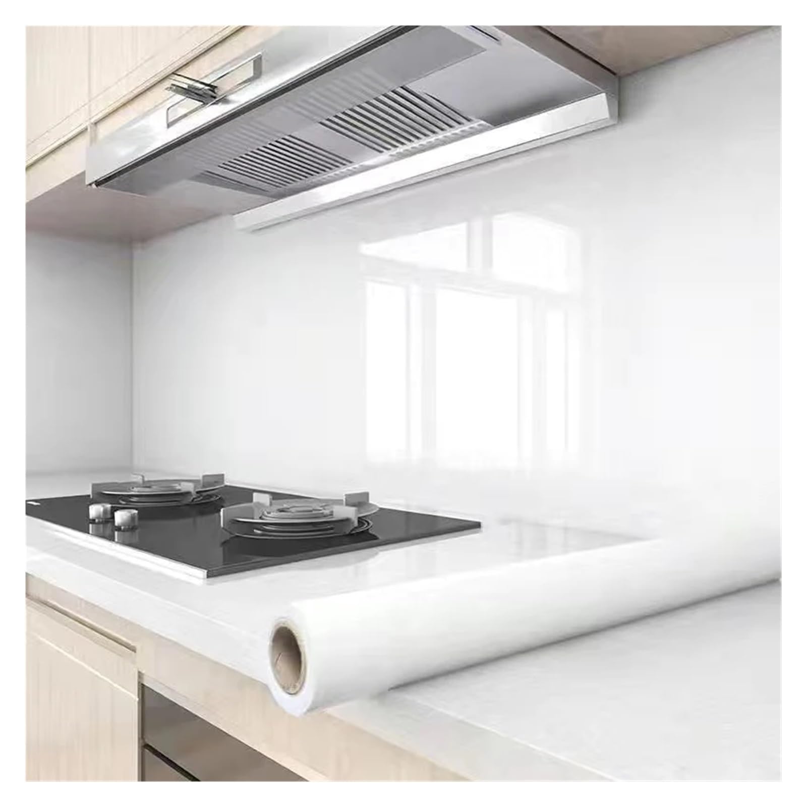 Kitchen Wallpaper Kitchen Backsplash Wallpaper, Peel and Stick Aluminum Foil Contact Paper, Self Adhesive, Oil-Proof, Heat Resistant, Wall Sticker