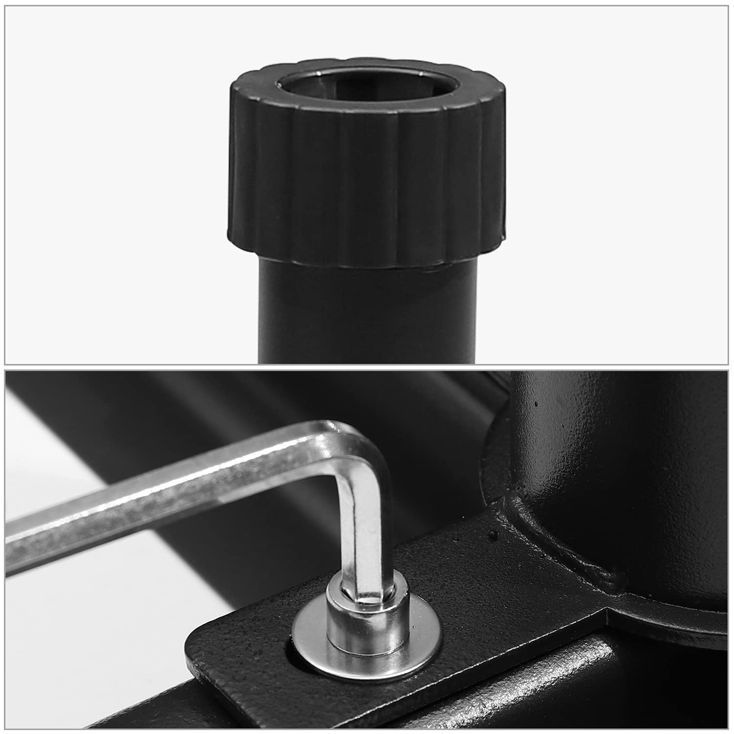 Sekey Schirmständer Platten Plattenständer für Schirmstöcke bis 38-48 mm,passend für Wegeplatten/Schirmständer（Lieferung ohne Platten）,Schwarz