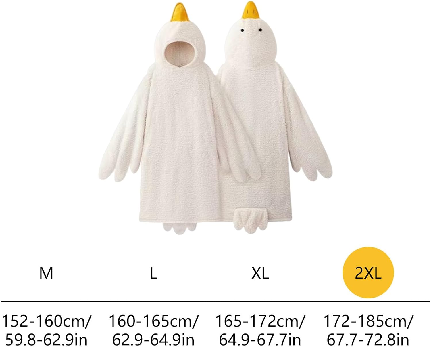 Wearable Blanket Pullover, Goose Design Lounging, Body Soft Warm Hoodie, Oversized Relaxation Apparel, Comfortable Indoor and