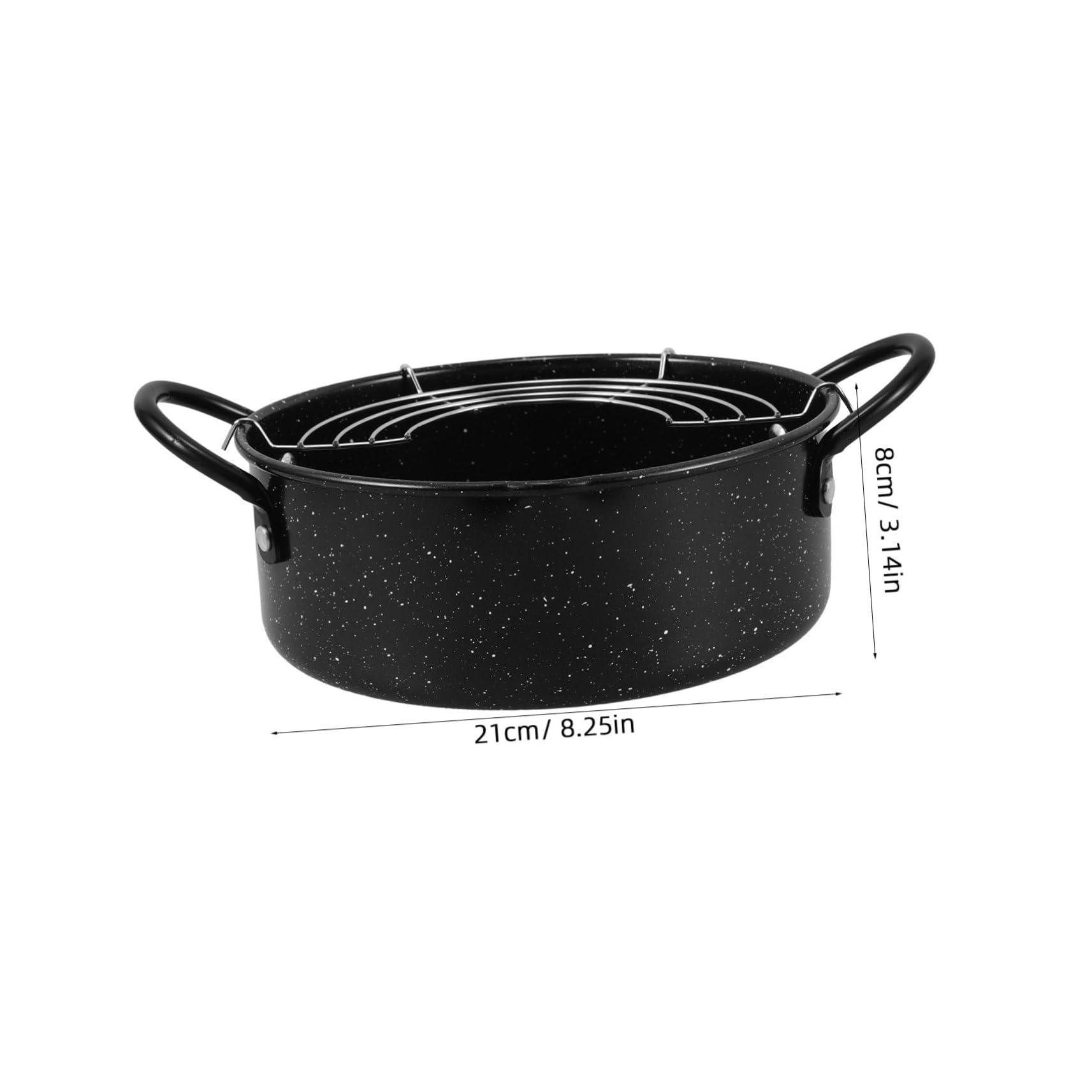 OFFSCH Cooking Pot Filter Small Deep Fryer Iron Frying Pan for Gas Stove Electric Range