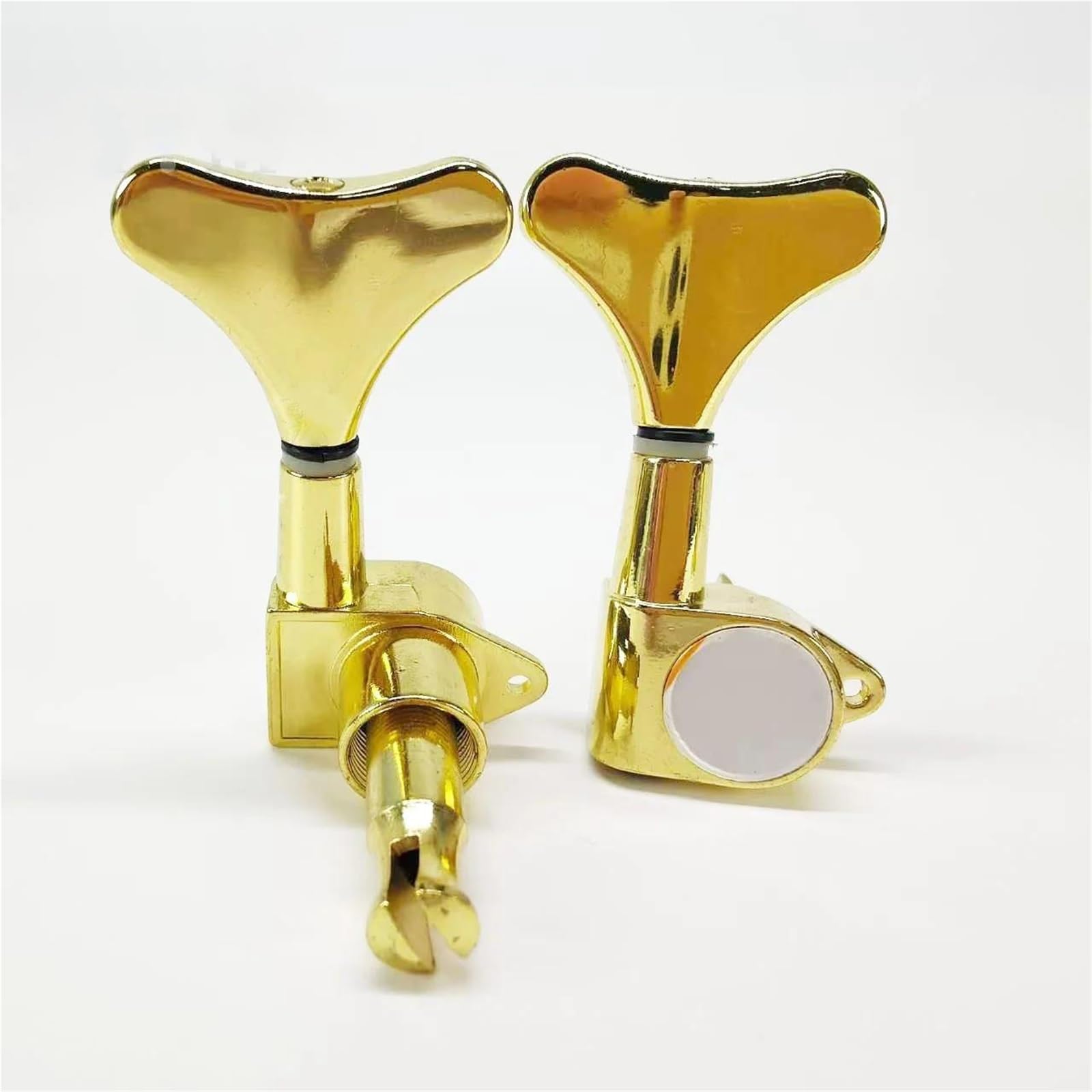 Afinadores 3R2L Para Bajos Eléctricos Diseño De Cola Pez Completamente Cerrado Clavijas Guitarra(Gold)