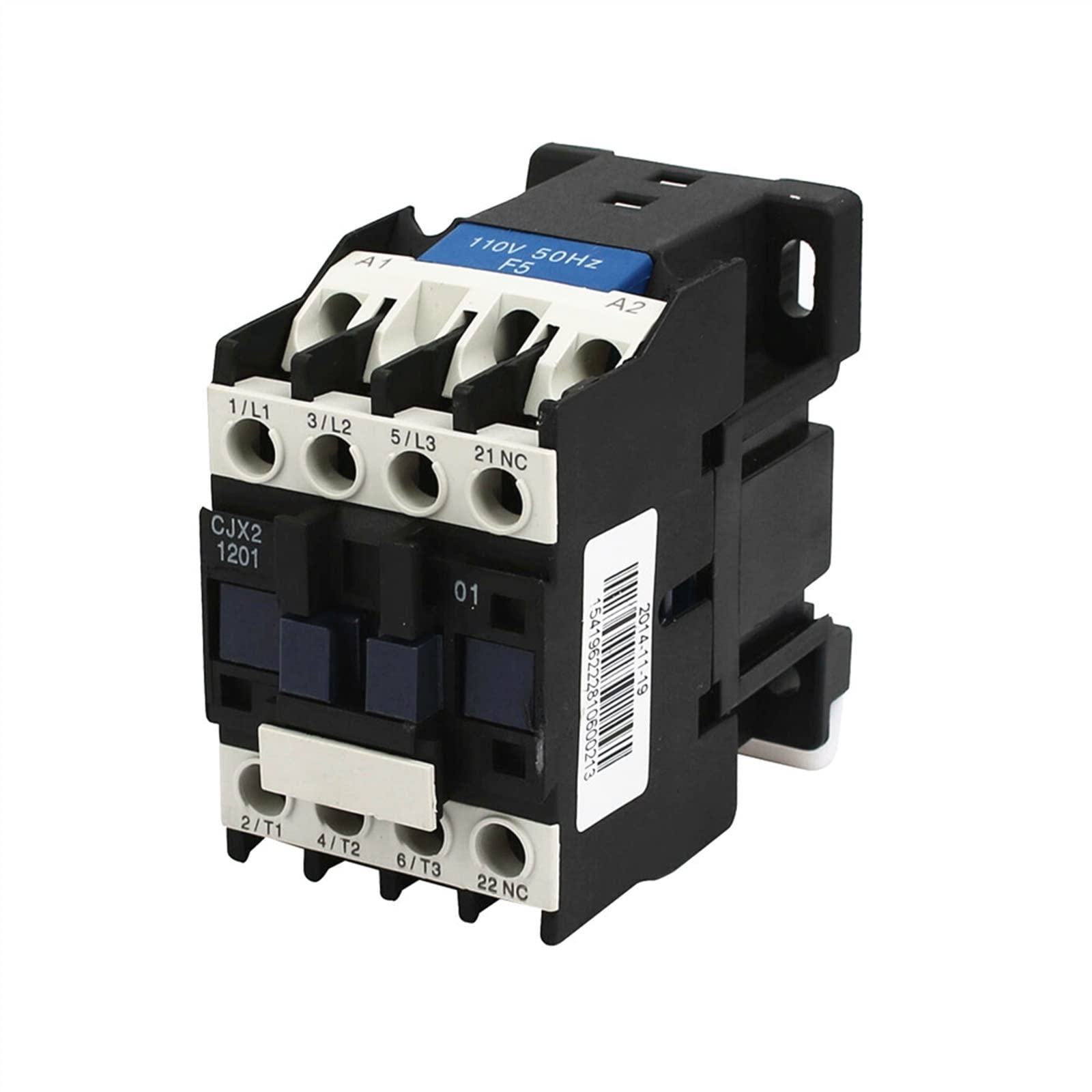 Contacteur magnétique triphasé 12A protège les circuits de commande 110V NC