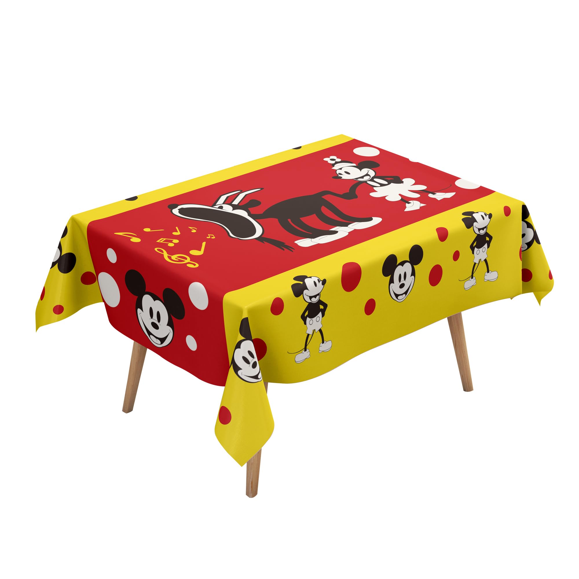 Cuteiush Mouse Party Tablecloth – 84x60 Inch Waterproof Rectangle Table Cover With Polka Dots For Birthday Decor - View #14