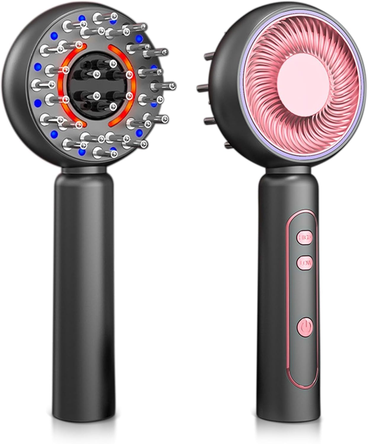 NALACAL Scalp Massaging Brush, Scalp Oil Applicator with Red Light, Hair Scalp Electric Massager, Portable and Rechargeable Head Relax Deep Massage Comb, for Thinning Hair, Head, Home Relaxation