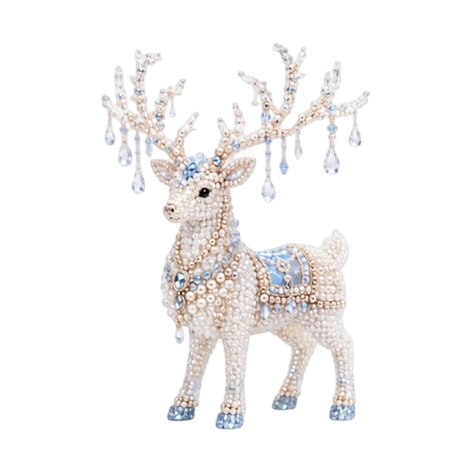 Arctic Winter Guardian DIY 3D Bead Craft Kit, Handmade Beaded Kirin Dragon Deer Ornament Making Set, Complete Beading Supplies with Guide Book for Teens Adults Stress Relief Craft & Gift (Bb)
