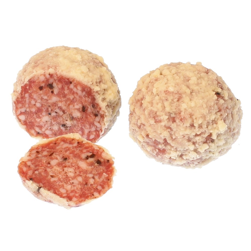 MeinMetzger Saltufo ® Salamikugeln mit Sommertrüffeln und Parmigiano-Reggiano 4 Stück ca.520g