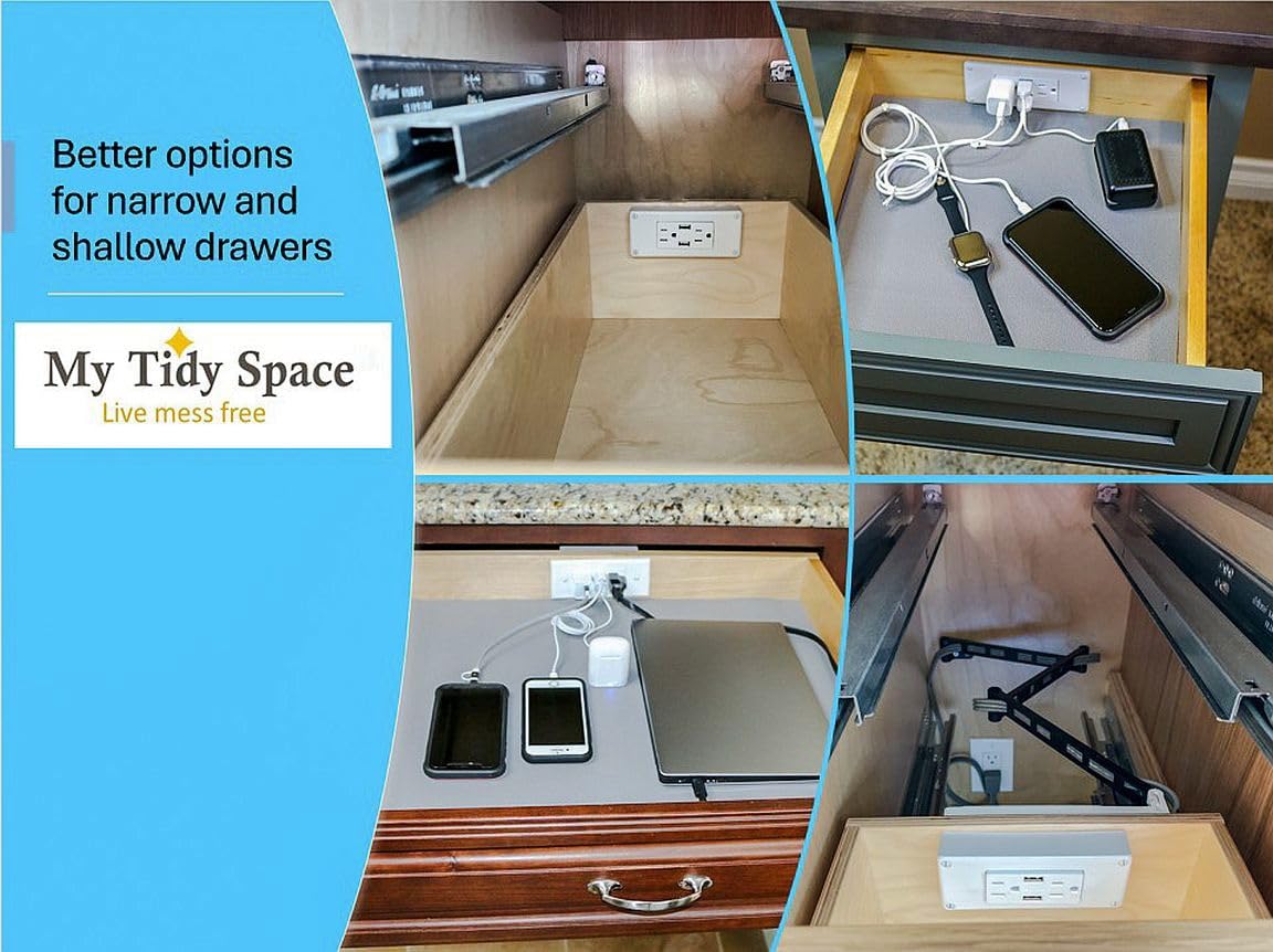 Compact in-Drawer Outlet Docking Station — Amazon image 3