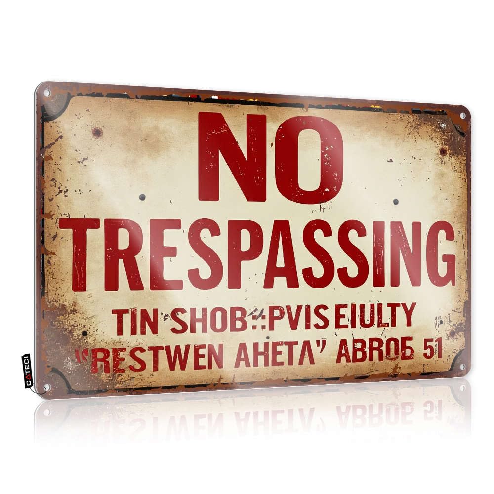 Fzfn Colour No Trespassing. Decor Decorations For Patio | Americana Reusable Decorative Wall Art(30X40cm)