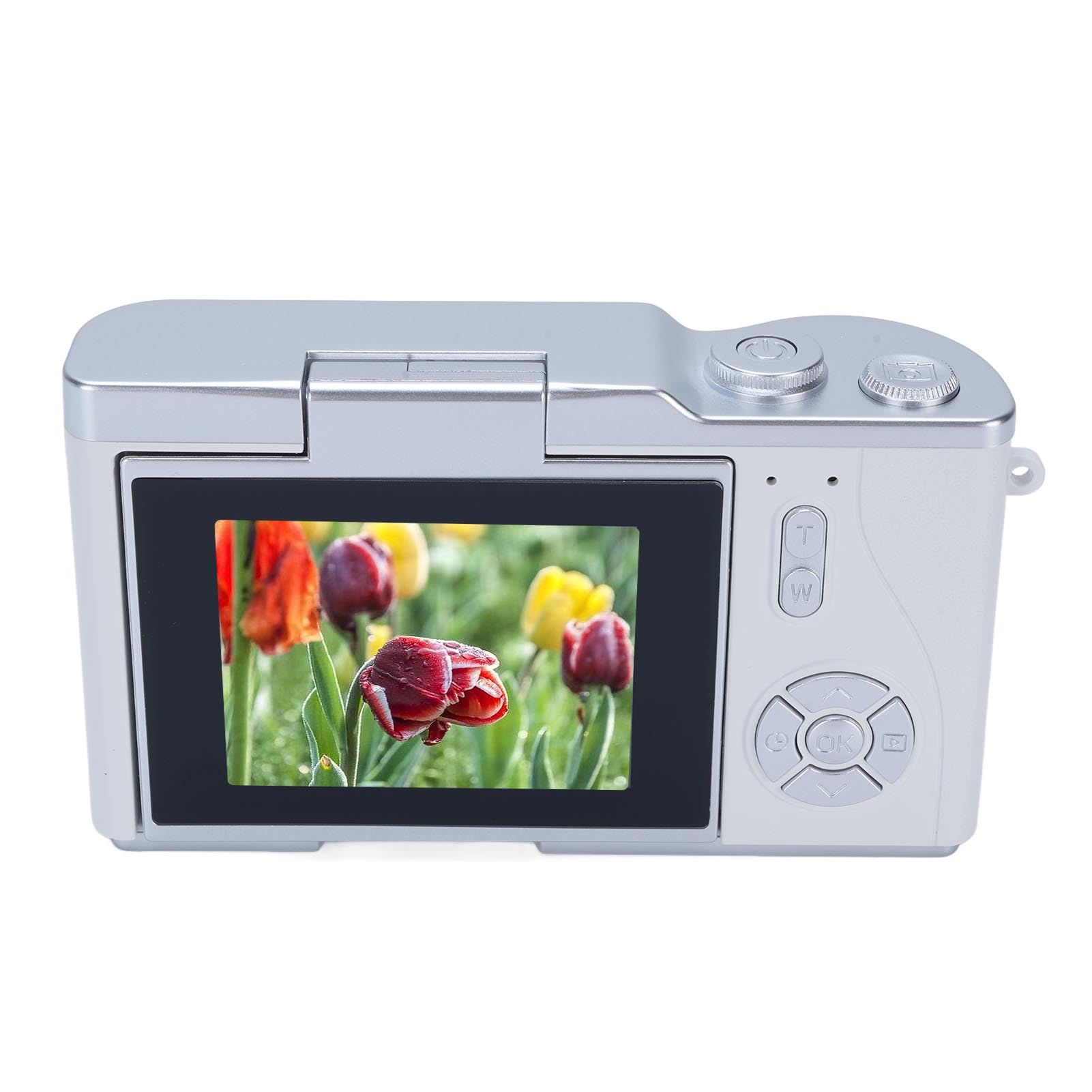 Digitalfotografie Kamera 1080p 48 MP 2,4 -Zoll -HD -Display 8X Elektronische Zoom Videokamera für Outdoor -Fotografie (White)
