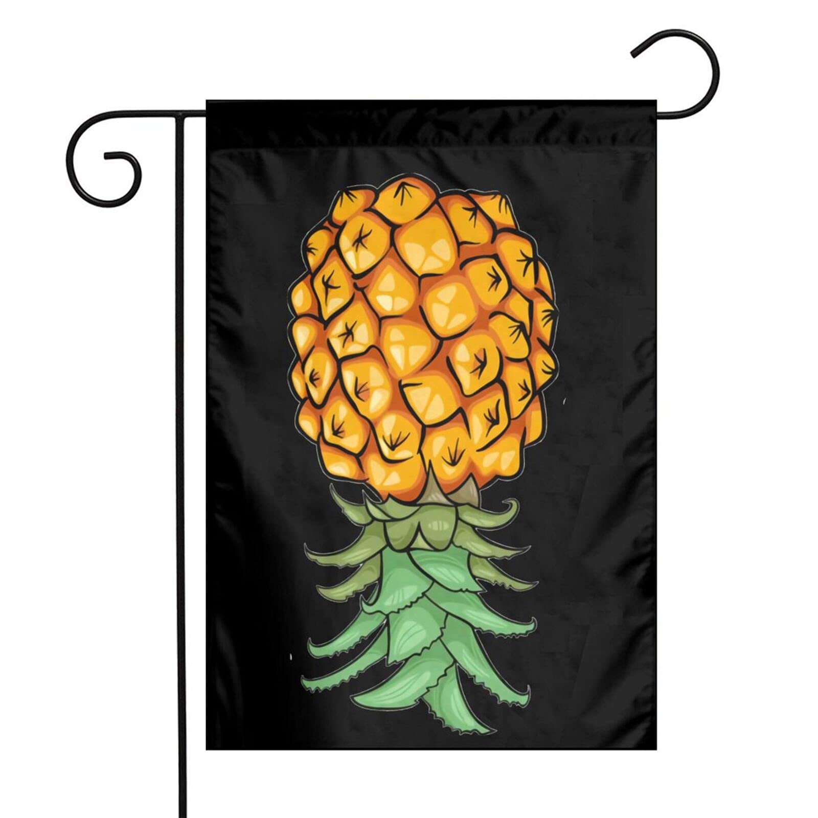 JOHN AHMED Upside Down Pineapple Symbol Garden Flag Durable And Uv Fade Resistant Garden Banner Double Side For Indoor/Outdoor Decoration Holiday Yard Sign/ Farmhouse/ Home/ Seasonal Decor 12x18 In