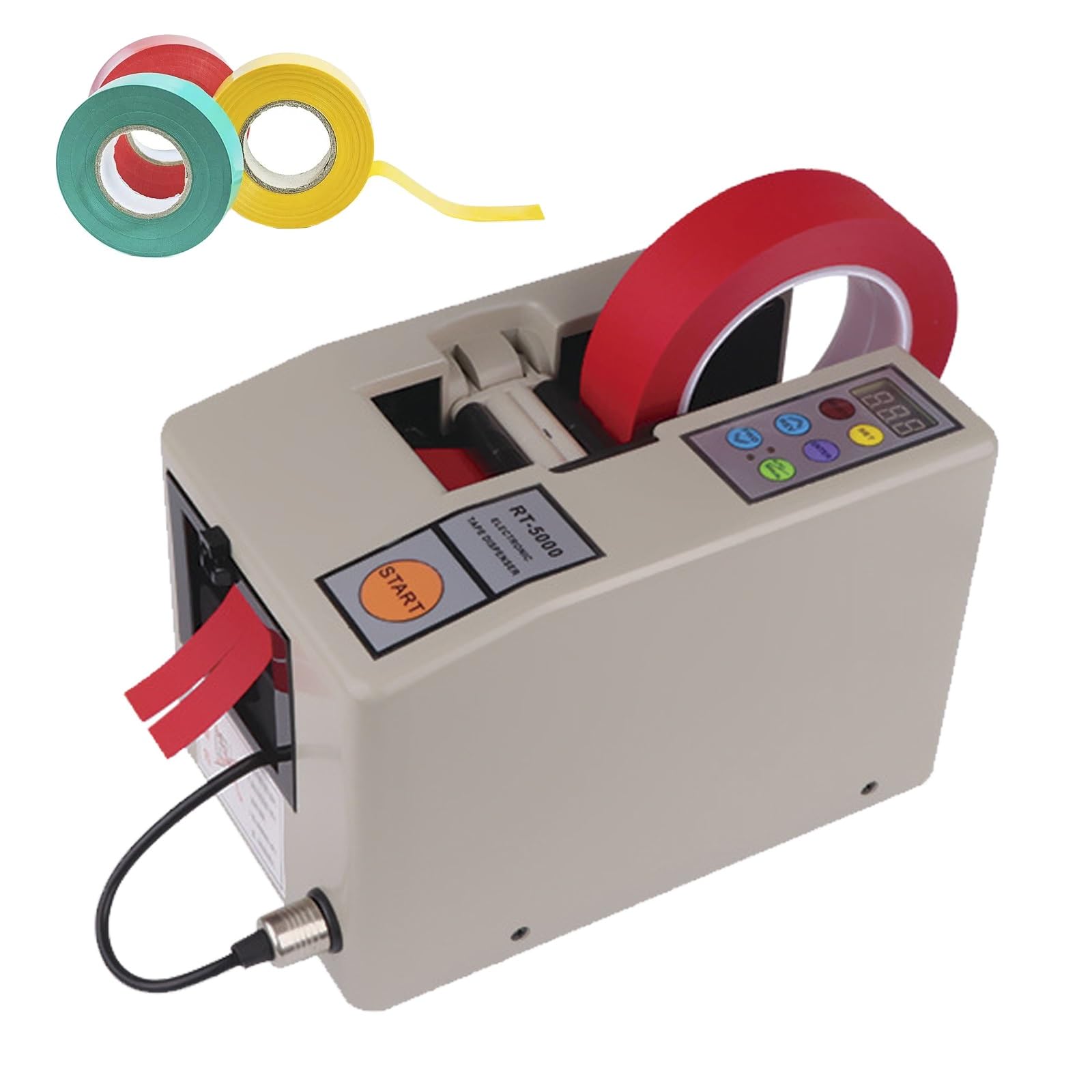 TIANQIHAO Automatic Packing Tape Dispenser, Electric Tape Cutting Machine With Manual And Auto Cutting Modes, Adhesive Tapes Cutter With Length And Width Adjustable, For Factories