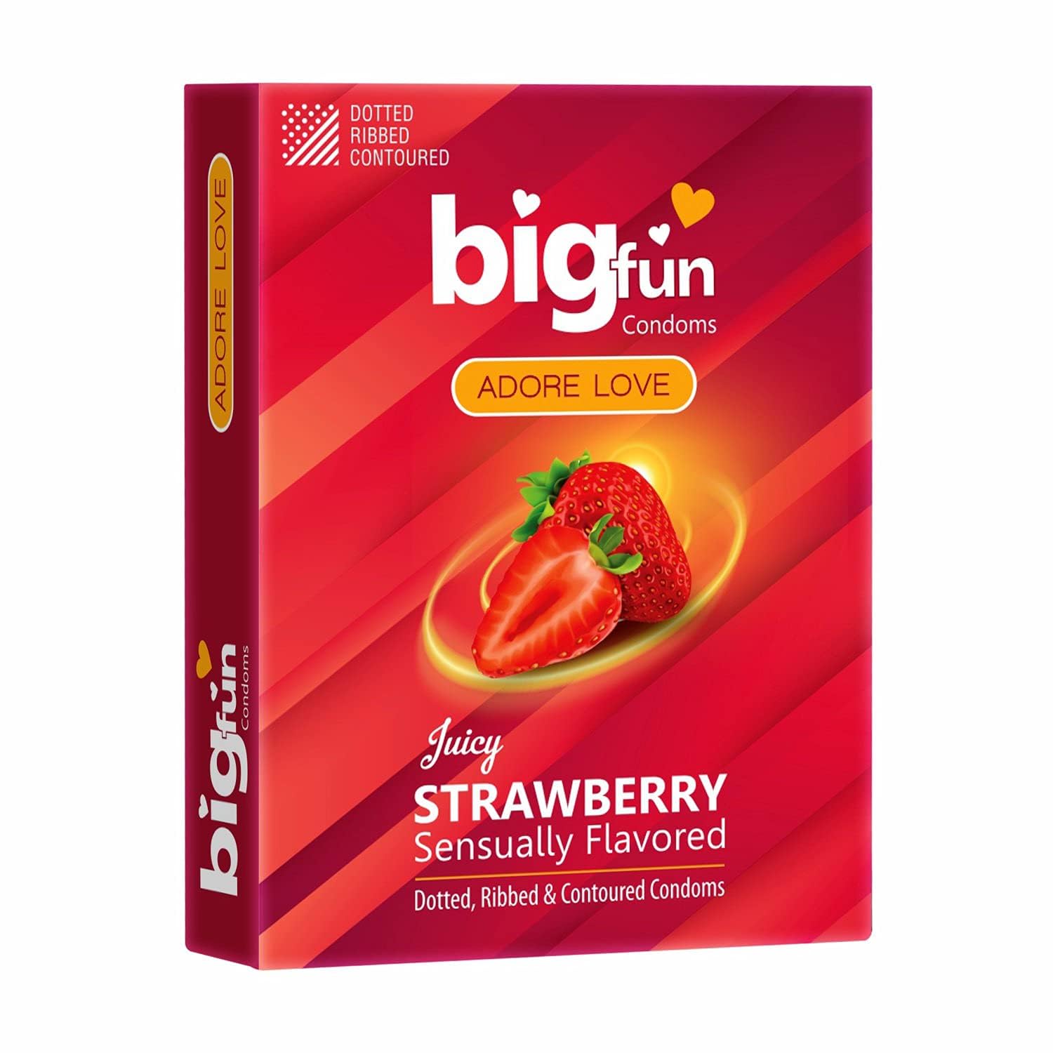Strawberry Flavoured Condoms, Dotted, Ribbed and Contoured, Lubricated Natural Latex, for Men, Pack of 1 (3 Pcs)-image-26