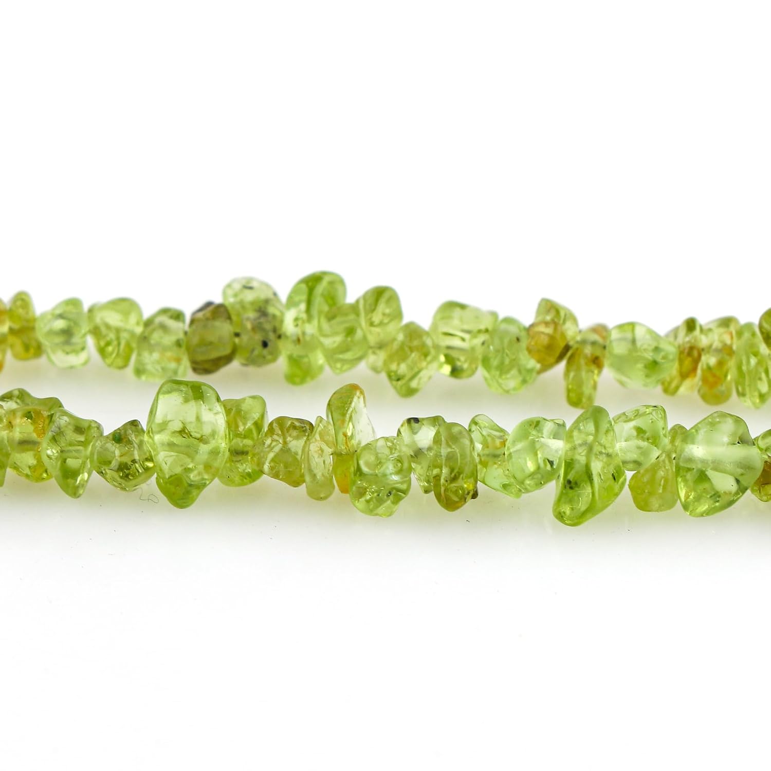 CRYSTALIS 2pcs Natural Peridot Gemstone Connector with Loops, Uncut Chips Nuggets Beads, Healing Crystals, Jewelry Making Supply, Keychains, Hanging Accessories, DIY, Strand, Craft, 4" inch - Image 4