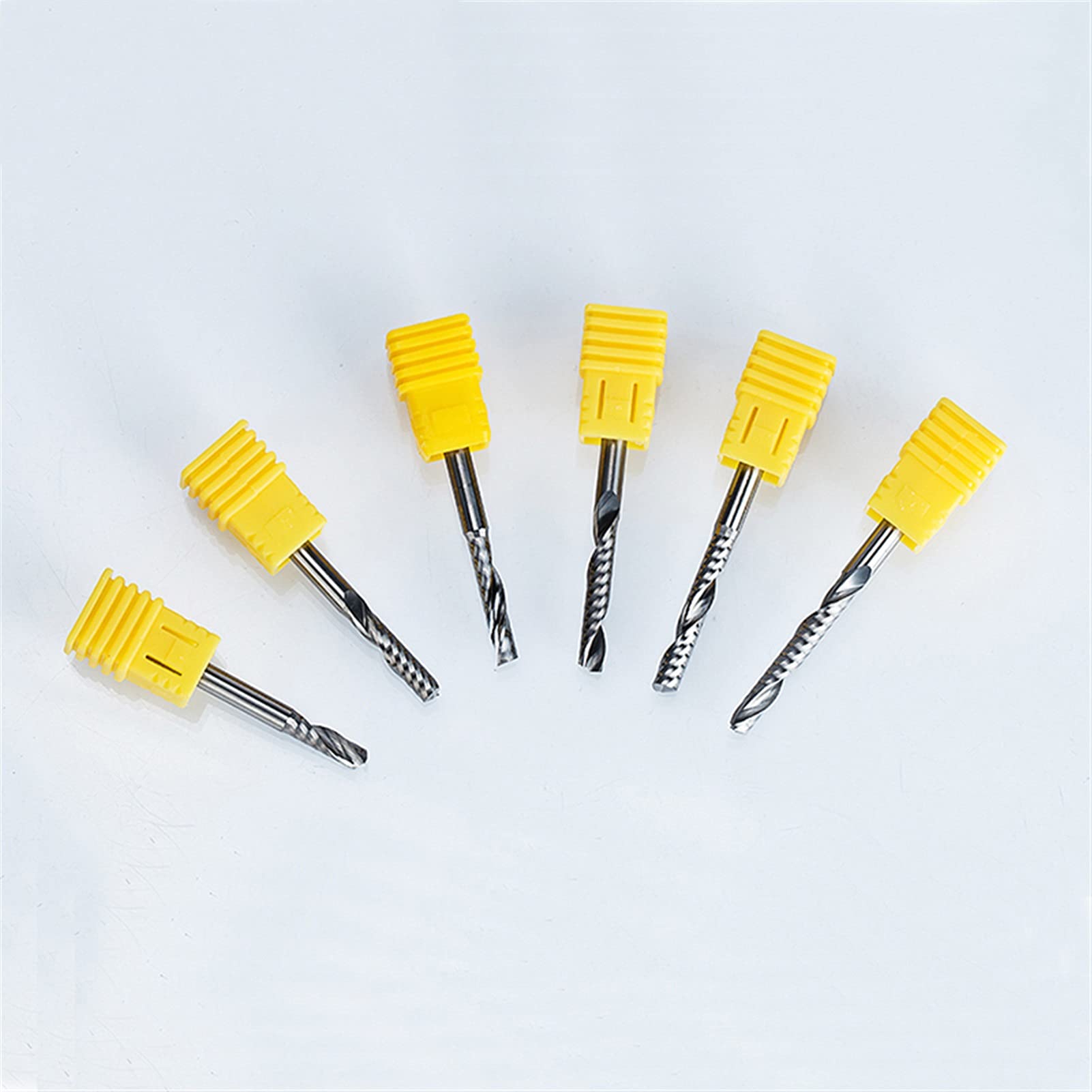 5 unids/lote 4 mm cortador de fluta simple fresa CNC fresadora de carburo acrílico CNC Herramientas YIJIAN (dimensiones: 4 mm x 4 mm x 12 mm)