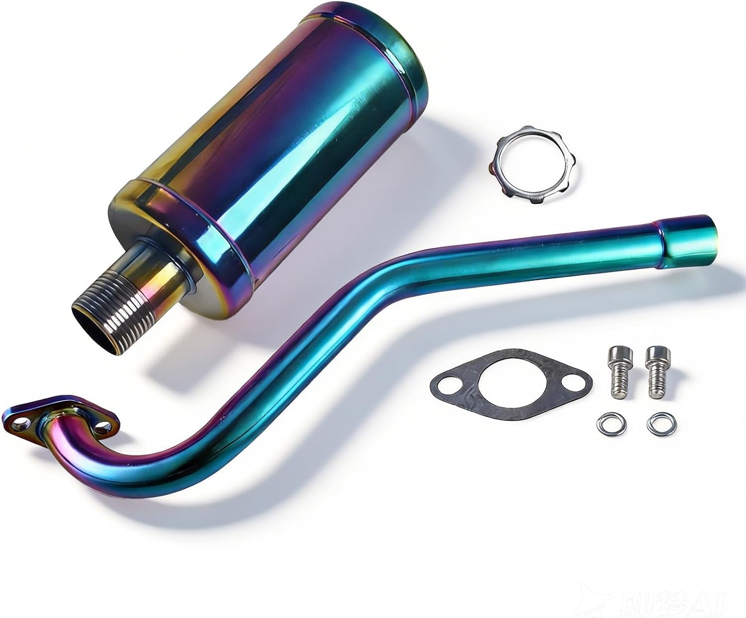 Central long Exhaust Pipe With Muffler For Predator 79cc 98cc 3HP Coleman CT100U Mini bike FRP GMB100 GPS Rascal Baja Doodlebug Dirt Bug Mini bike Colorful