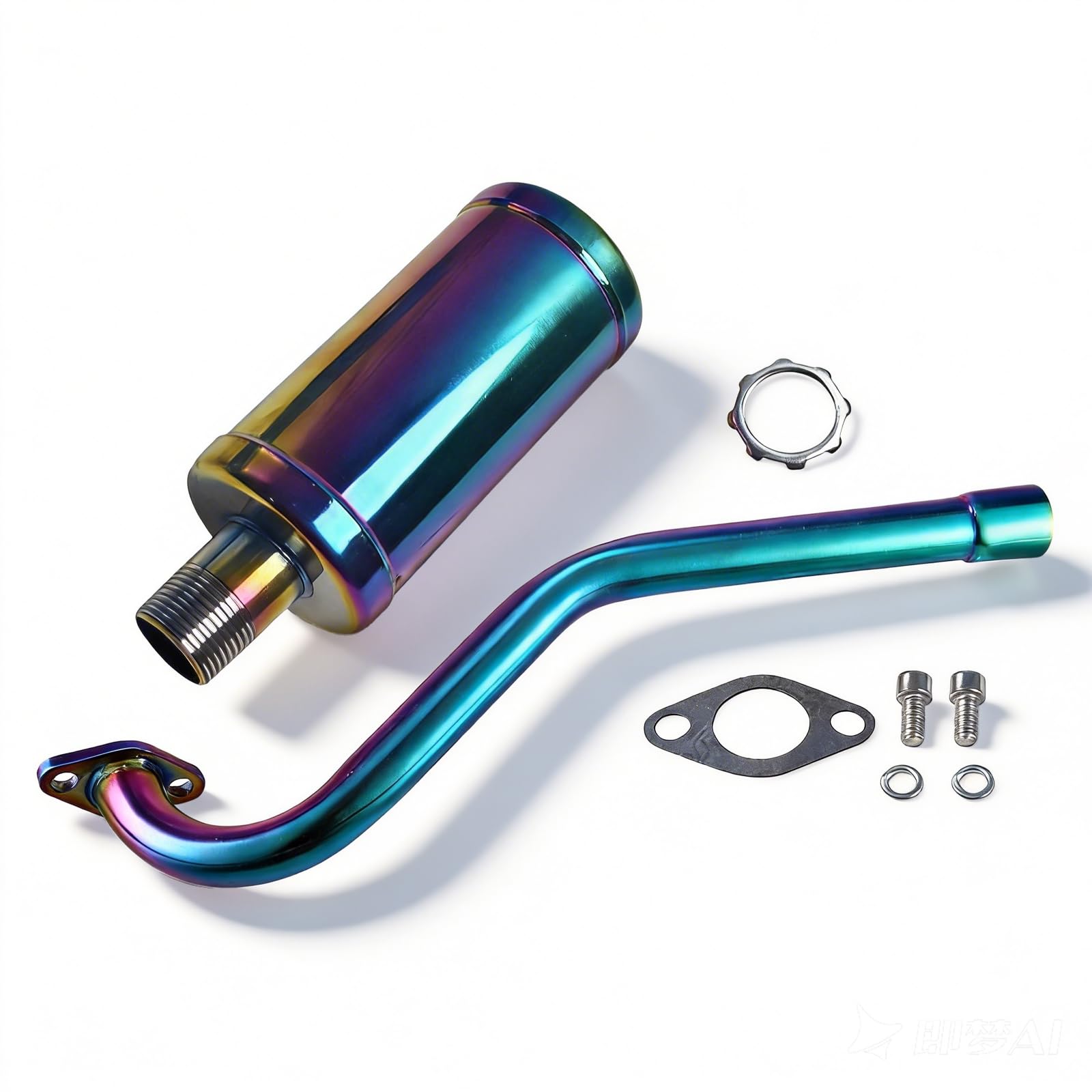 Central Long Mini Bike Exhaust Pipe Muffler 79cc GMB100 CT100U Colorful