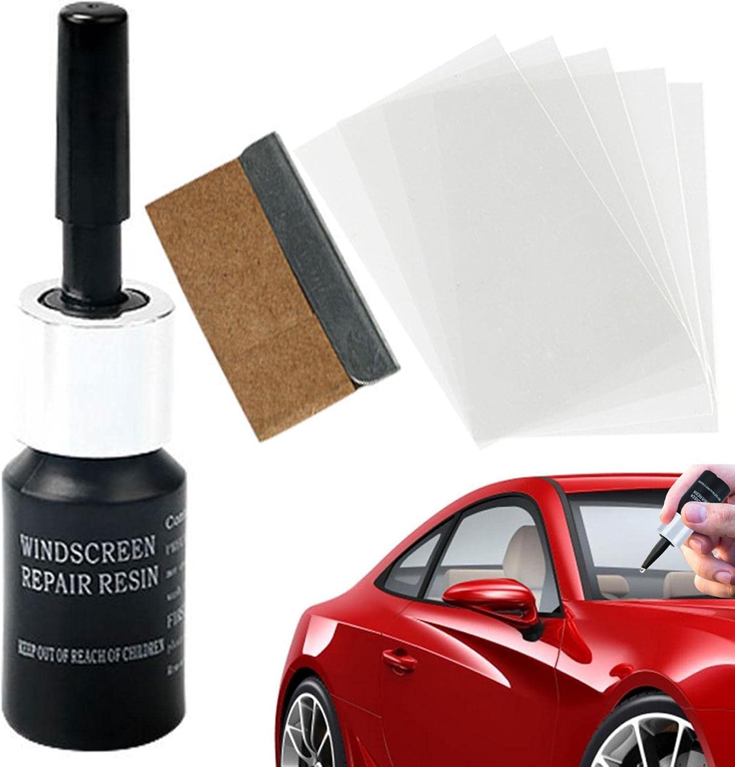 Glass Crack Repair Liquid, Portable Windshield Crack Repair