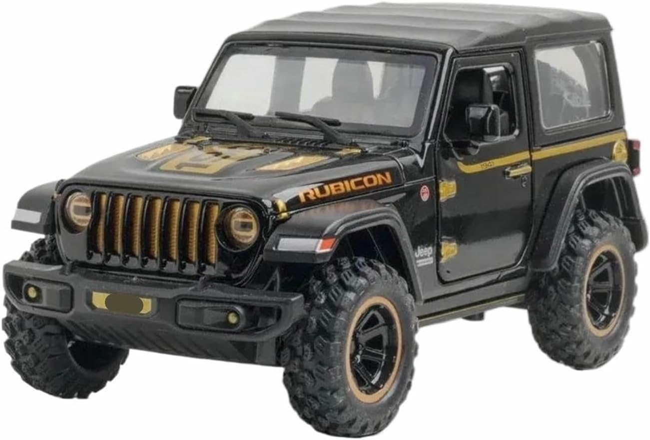 DEAVER Modelli auto lega pressofusa 1:32 per Wrangler modelli veicoli scala simulata kit per esposizione souvenir collezione(Black)