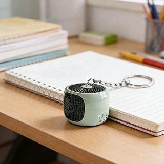 2D Flat Acrylic Audio Keychain Compact Stylish Travel Speaker Gift for Music Lovers Backpack & Car Compatible