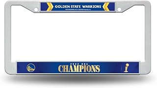 Rico Industries NBA Golden State Warriors 2022 NBA Champions Plastic Frame 12" x 6" Plastic Car Frame