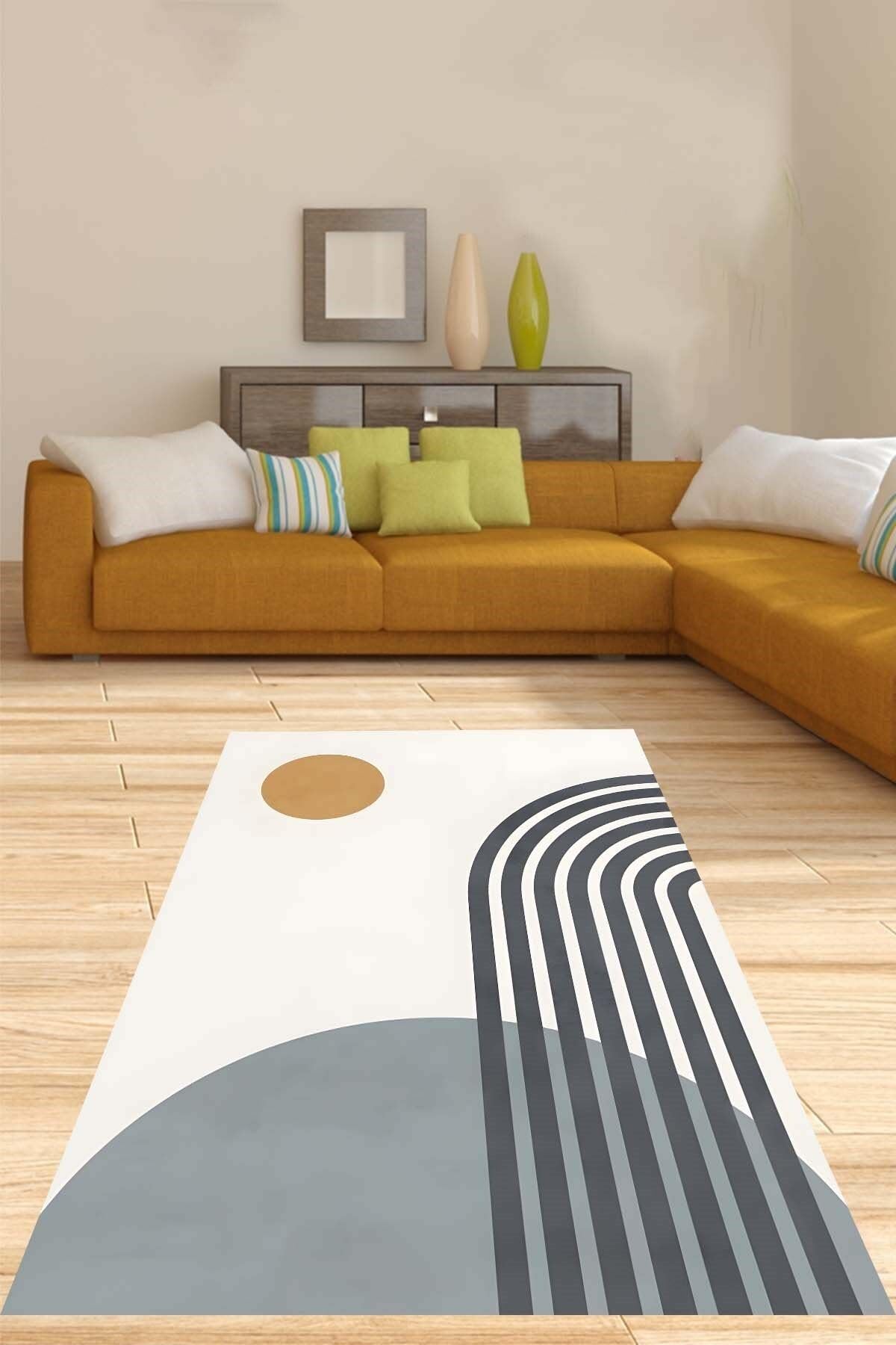 On The Clouds İskandinav Bohem Trend Yıkanabilir Kaymaz Taban Leke Tutmaz Salon Halısı Yolluk PNHS29, 100 x 250
