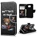 Produktbild Mlorras Hülle für Samsung Galaxy S7 Edge, Gemalt Leder Handyhülle Klappbares Brieftasche Schutzhülle Wallet Case Cover mit Integrierten Kartensteckplätzen Kettensäge Bär
