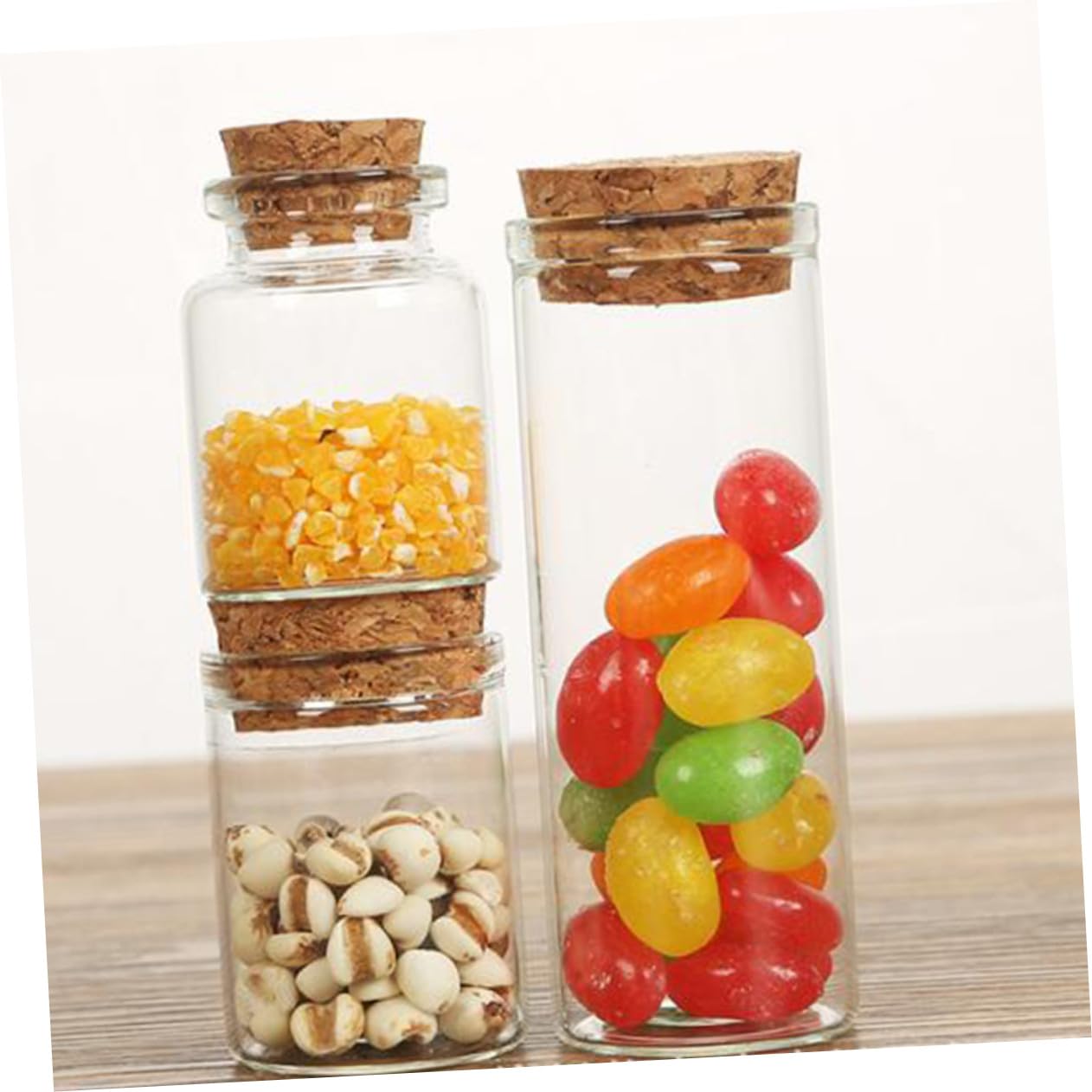 Kleiner Glasflaschen aus Glas mit Korken, 55ml, Auslaufsicher