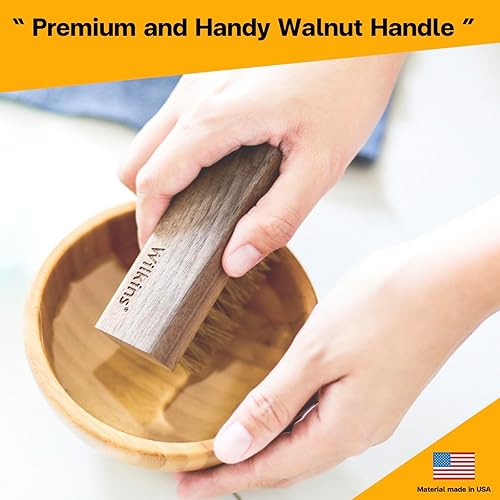 Miniatura 4 de Wilkins Cepillos de zapatos para limpieza Cepillo de limpieza de zapatos de cerdas suaves para cuero, tela y gamuza