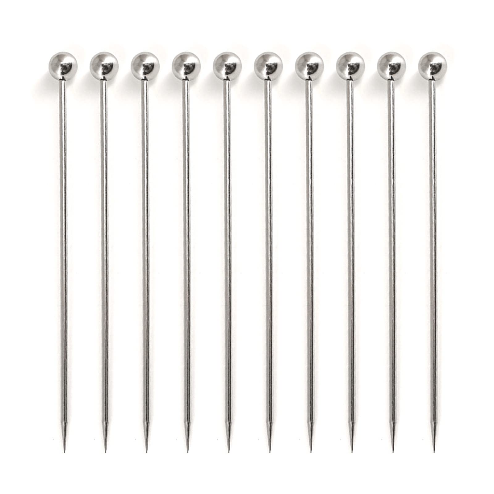 Nucelit Of 10 Cocktail Pick Stainless Steel Cocktail Pick Toothpicks Fruit Toothpick for Appetizers Sandwich Stainless Steel Picks