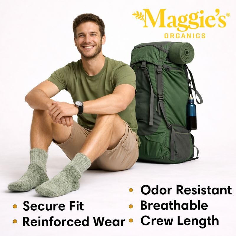 Image of Maggie's Organics Merino Wool Killington Mountain Hiker Socks for Men & Women